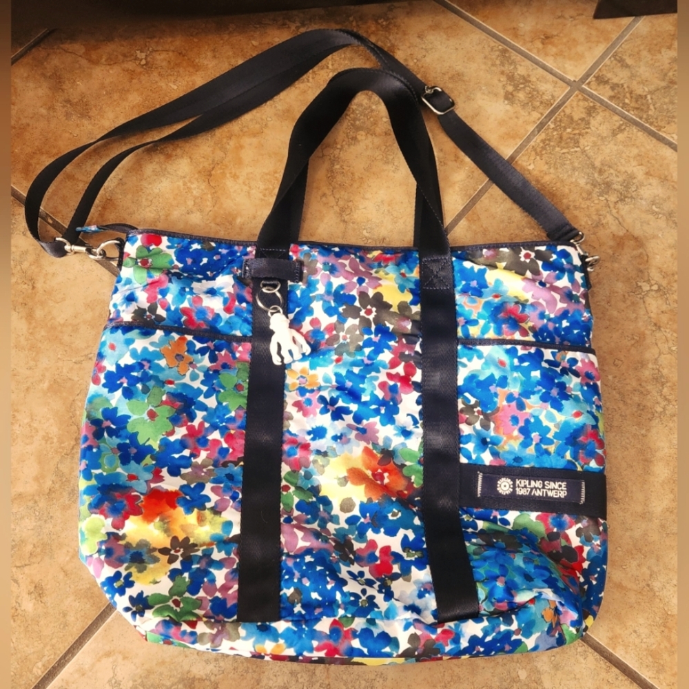 Kipling Floral Art Tote